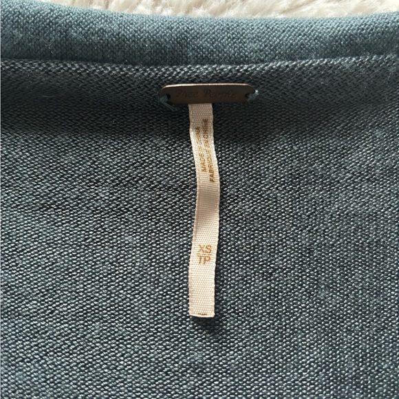 Free People Teal Wool Blend Cardigan Sweater - Picture 4 of 6